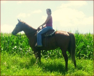 Riding Daisy to Work Cattle