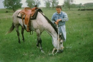Rudy With New Saddle 1996