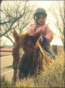 Daisy and our girl riding