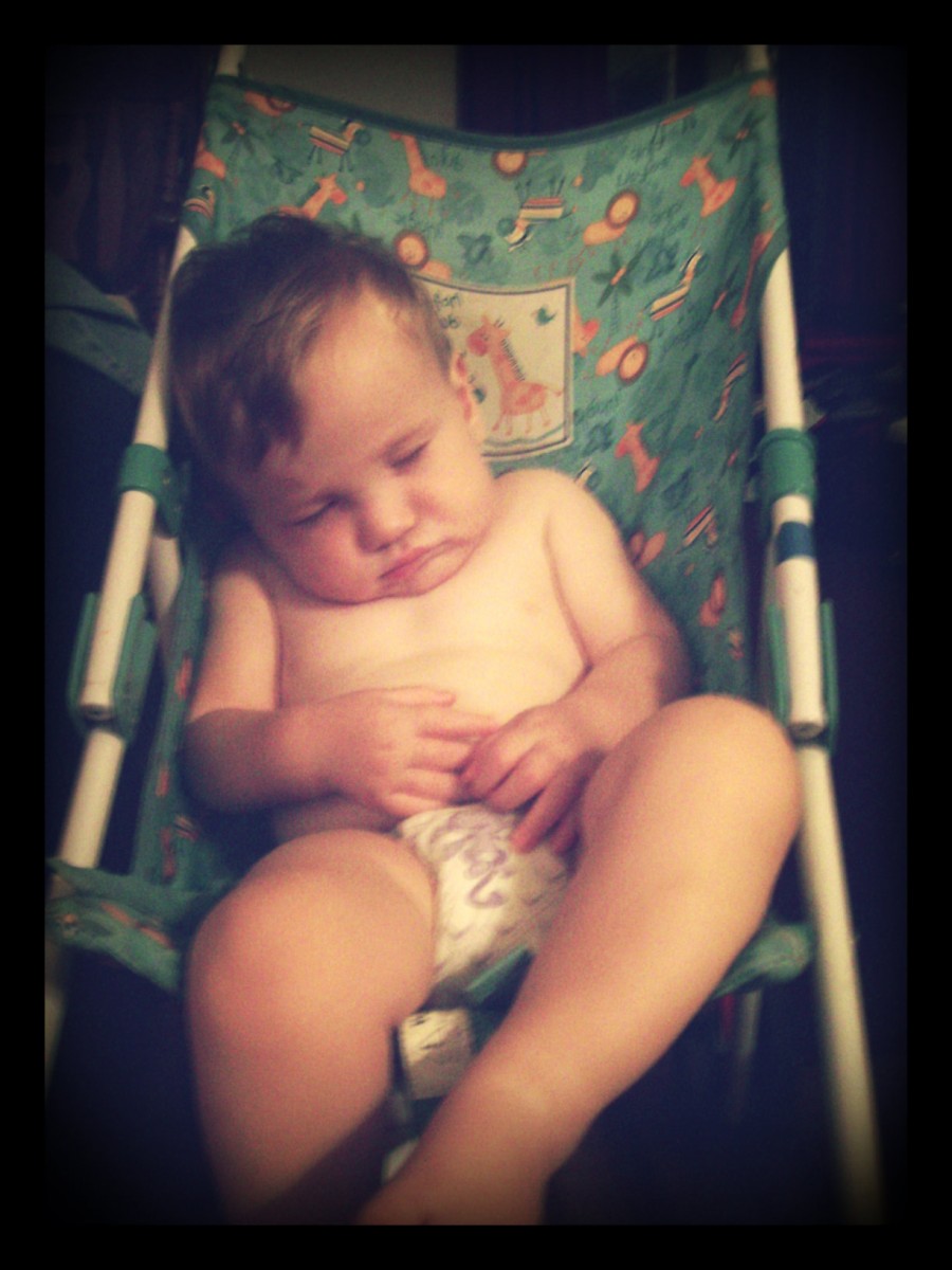 Baby Sleeping in Stroller