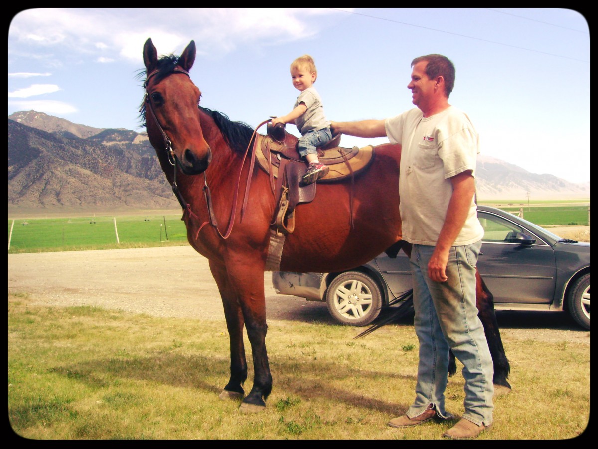 Our Son Jack Riding Old Red