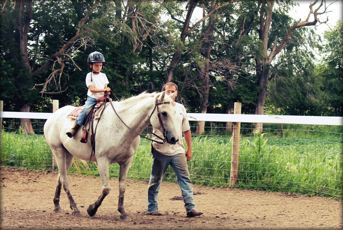 Our Son Riding Cricket