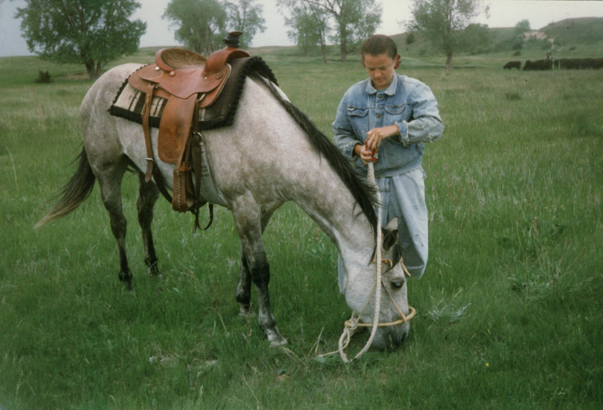 Rudy With New Saddle 1996