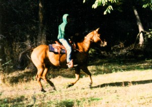 My brother Kevin riding Gunner