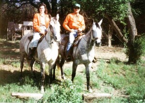 My Mom and Dad Horseback Riding in Nebraska