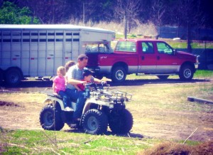 The Kids on a Four Wheeler